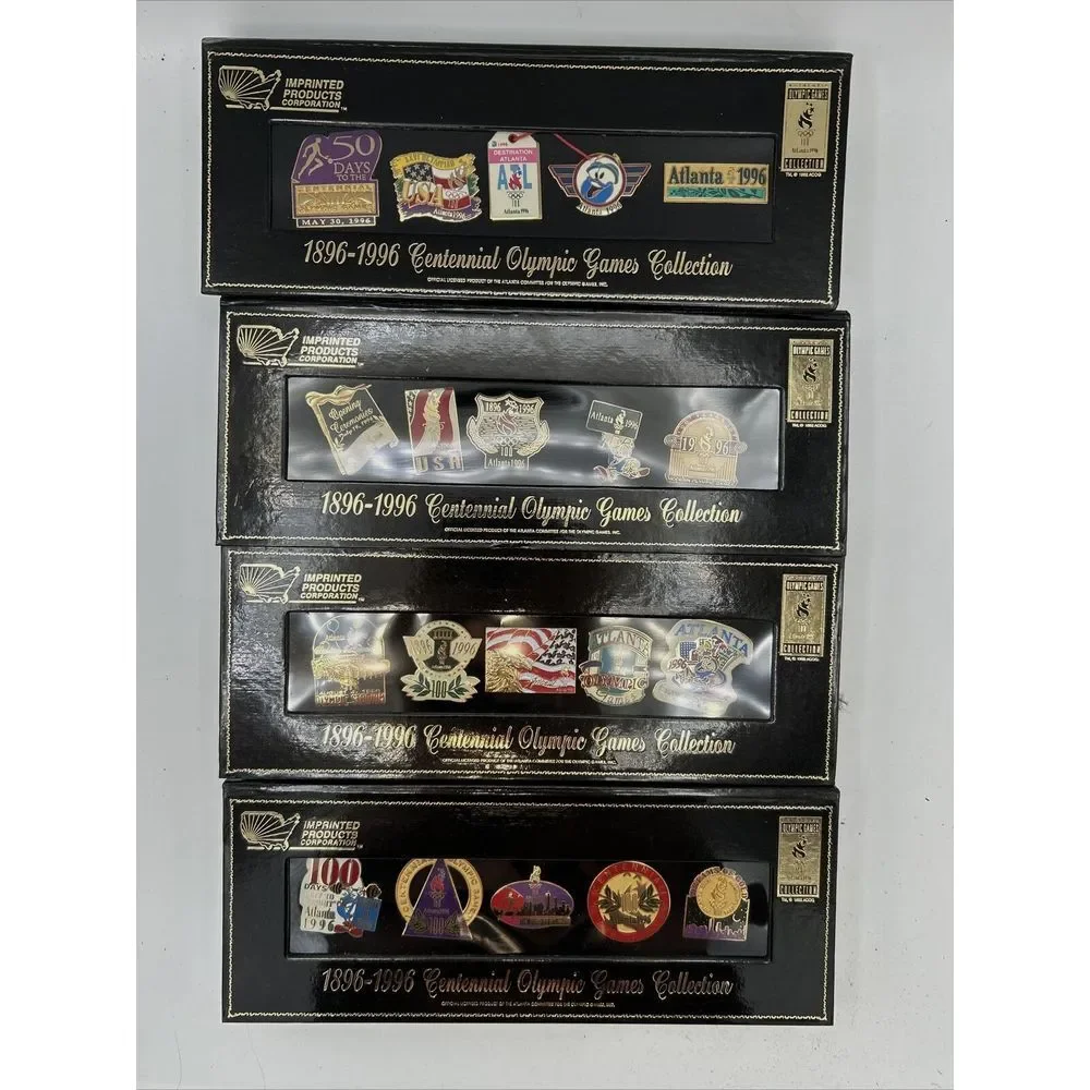 1896-1996 Olympic Pin Atlanta Centennial Games Collection Collector Sets 20 Pins